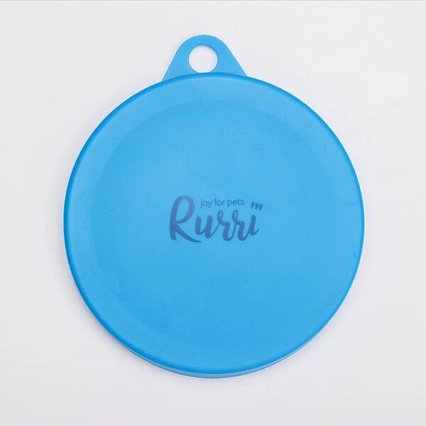 Крышка многоразовая силиконовая для хранения открытых консерв, 6,5х7,5х8,5 см, голубая