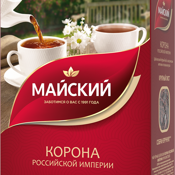 Чай черный Майский Корона Российской Империи листовой 200 г 