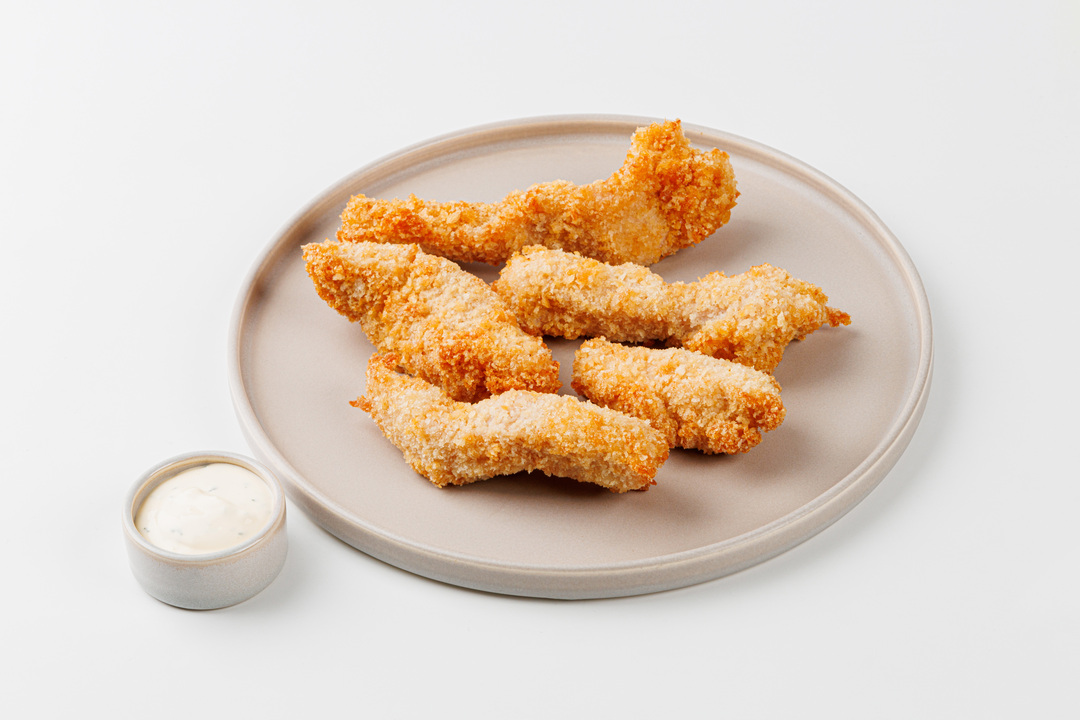 

Стрипсы из куриного филе Вкусвилл с чесночным соусом 210 г