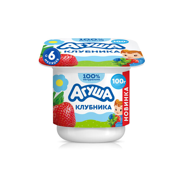 Творог Агуша фруктовый с клубникой с 6 месяцев 100 г