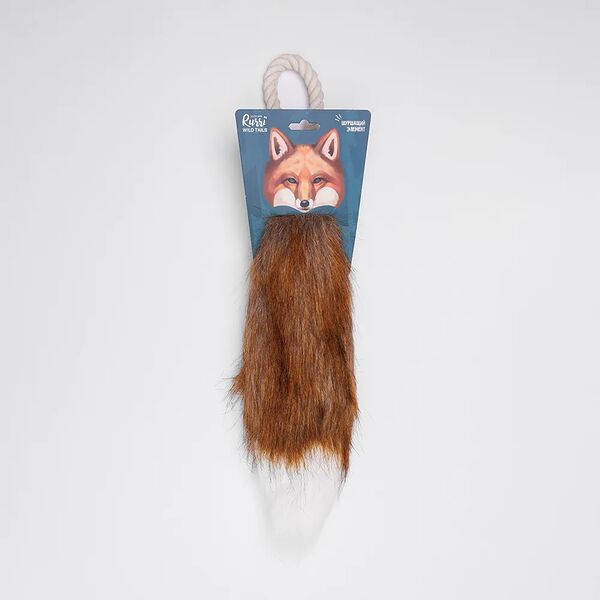 Игрушка с шуршащим элементом для собак Хвост лисы, 50х12х5 см