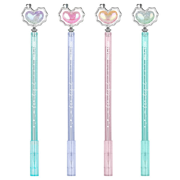 Ручка шариковая Meshu Heart синяя, 0.5 мм, 1 шт., корпус в ассортименте