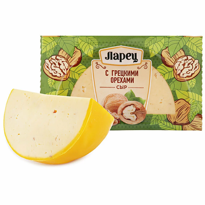 Сыр Ларец с грецкими орехами, 45%/50%