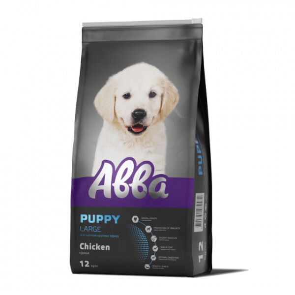 Сухой корм АВВА Puppy Large для щенков крупных пород с курицей 12кг