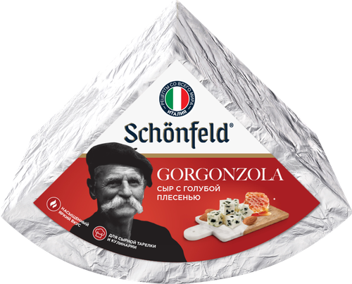

Сыр мягкий с голубой плесенью Schonfeld Gorgonzola 55% БЗМЖ вес