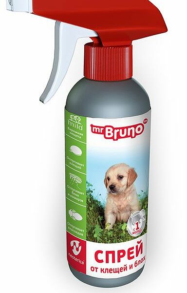 Спрей от клещей и блох для собак Mr. Bruno 200 мл