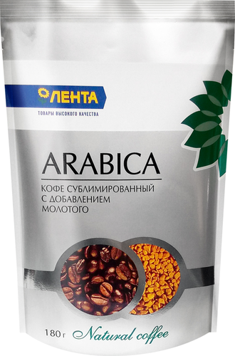

Кофе растворимый Лента Arabica сублимированный с добавлением молотого