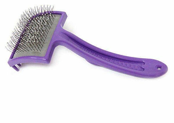 Пуходерка пластмассовая большая Зооник с каплей, 6×5×17,5 см