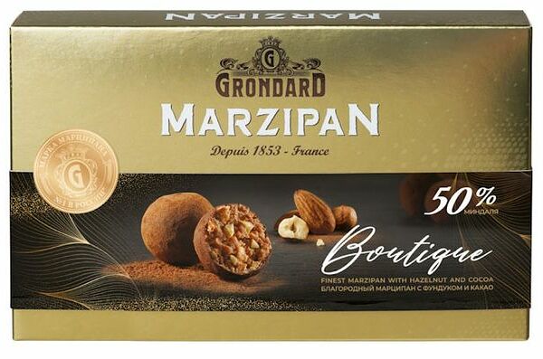 Конфеты Grondard Cocoa Boutique неглазированные с корпусом из марципановой массы