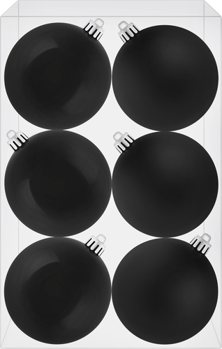 

Набор елочных шаров Homeclub черный 6 шт. Арт. AR3/8006AB