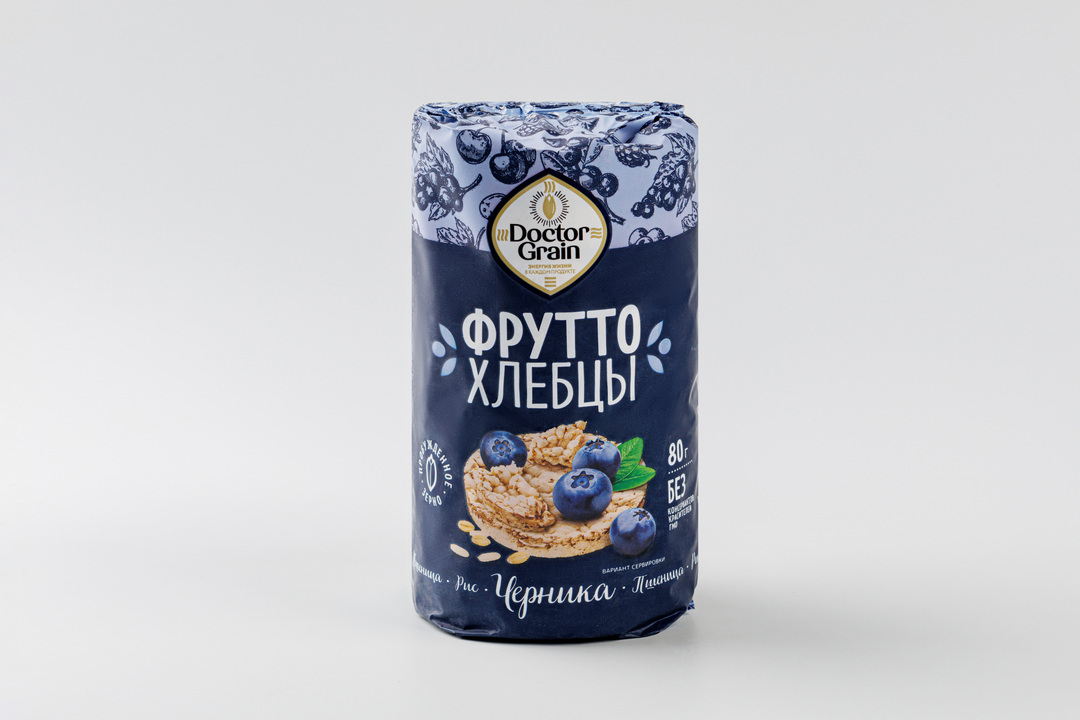 

Хлебцы хрустящие Doctor Grain Фрутто с черникой 80 г