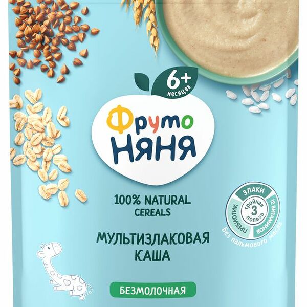 Каша безмолочная мультизлаковая ФрутоНяня 5 злаков, с 6 месяцев 200 г