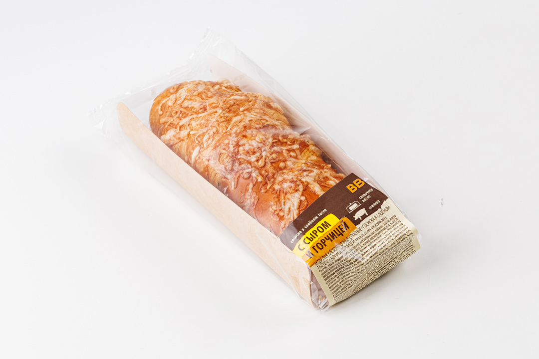 

Сосиска ВкусВилл в слоеном тесте с сыром и горчицей 105 г