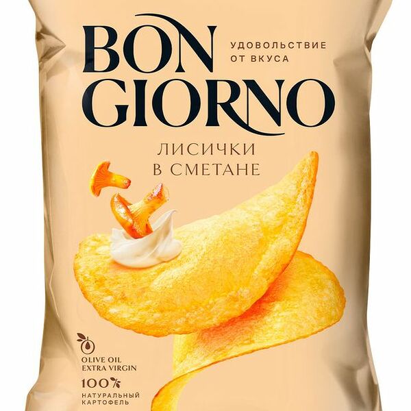 Чипсы Bon Giorno Лисички по-милански 80г