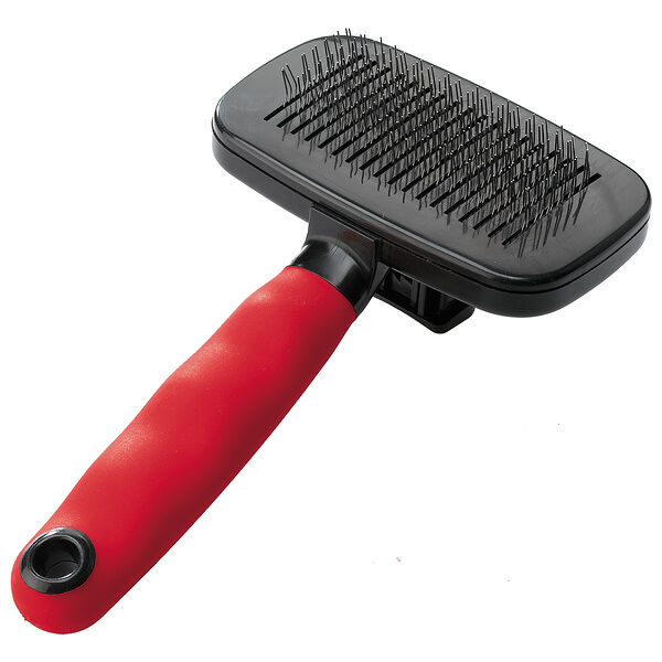 Щетка-пуходерка для собак и кошек Ferplast самоочищающаяся средняя