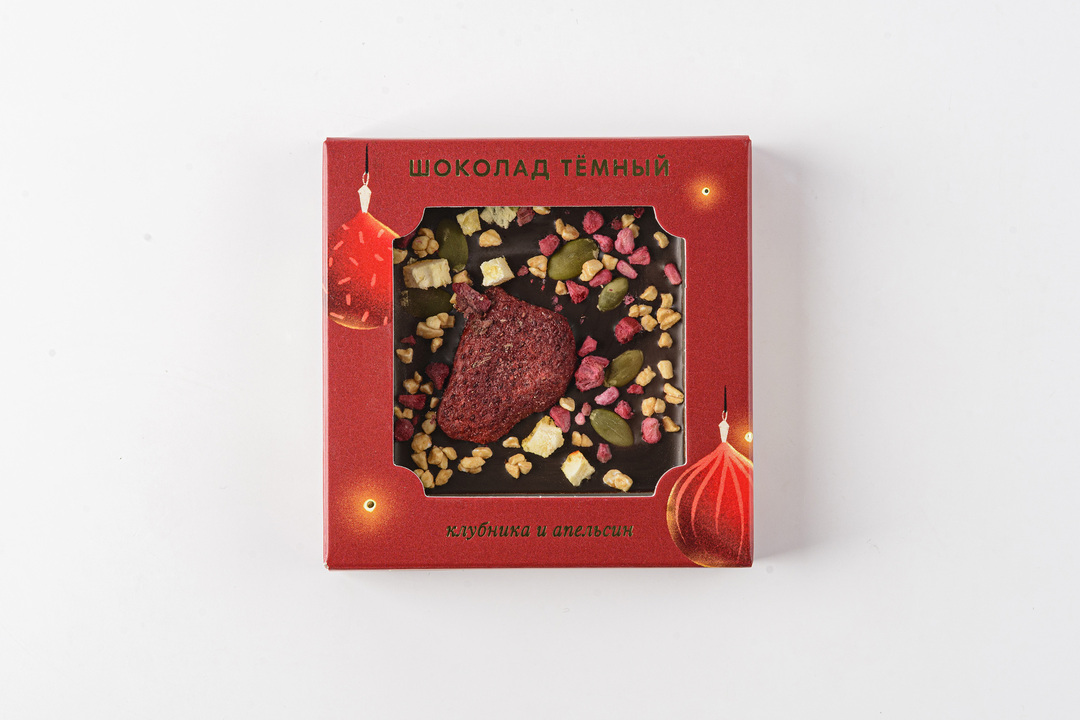 

Шоколад темный Клубника и апельсин 35 г