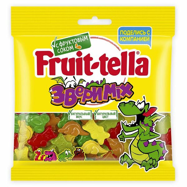 Жевательный мармелад Fruit-tella Звери Mix 150 г