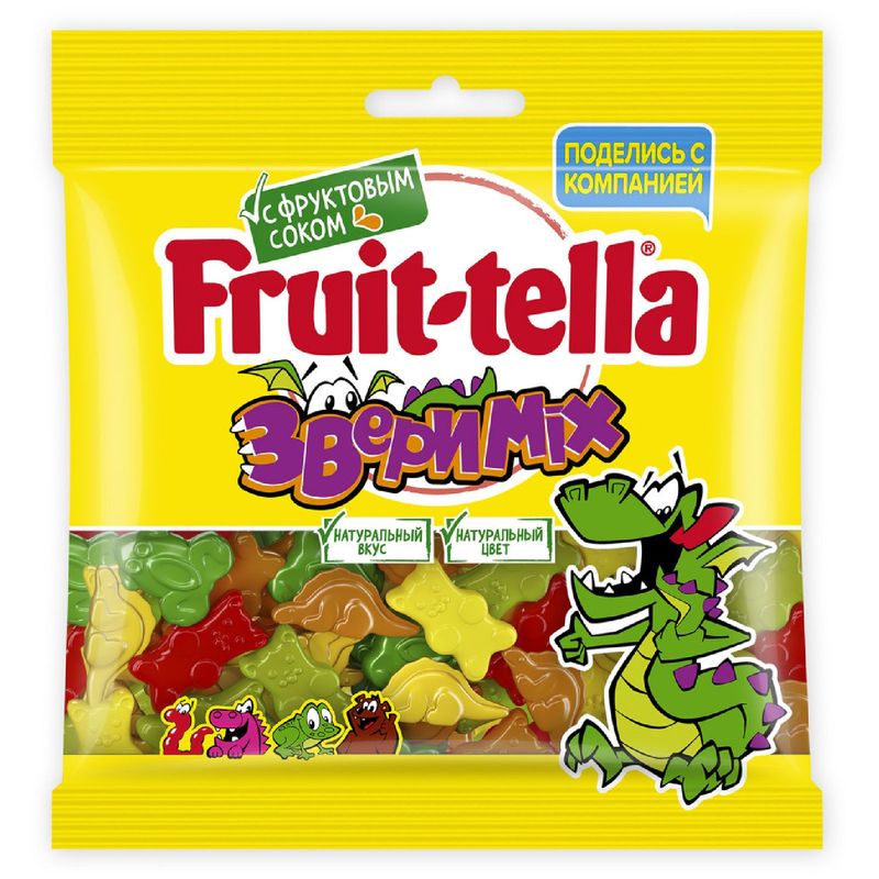 

Жевательный мармелад Fruit-tella Звери Mix 150 г