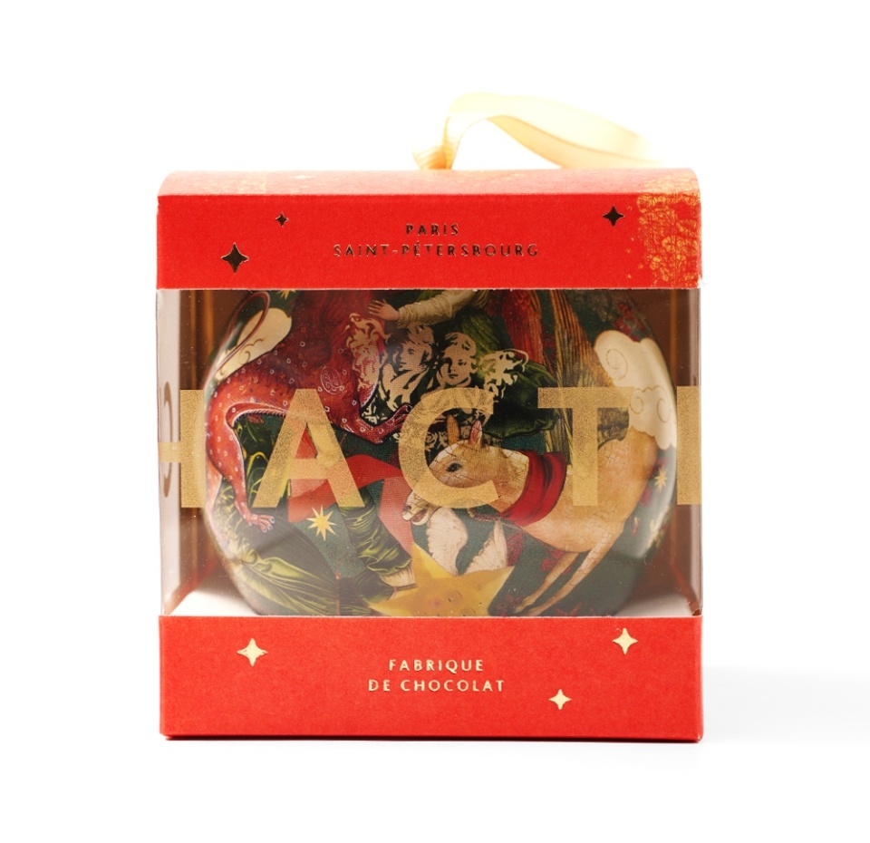 

Набор конфет Счастье новогодний шар с мини-пралине 85г