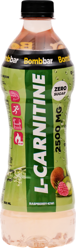 

Напиток безалкогольный слабогазированный BombBar L-Carnitine Малина-Киви, 0.5 л