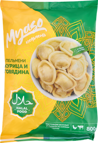 

Пельмени Myaso курица-говядина 800 г