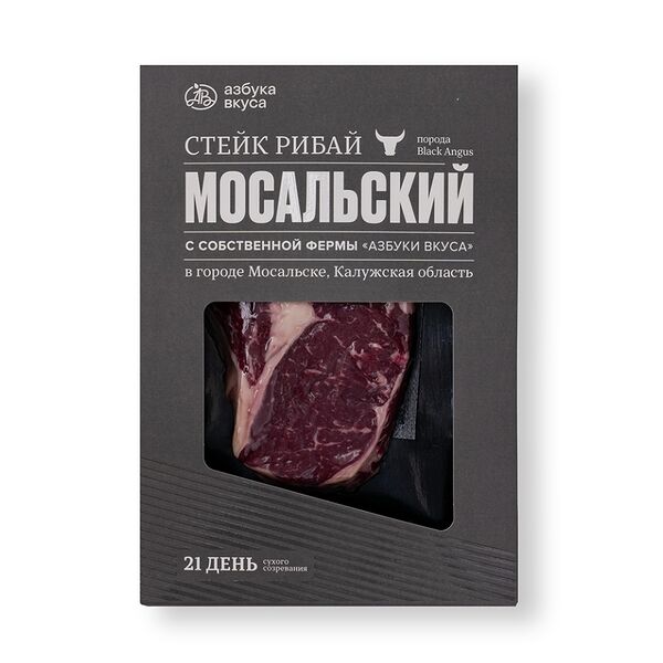 Стейк Рибай Мосальский из мяса молодых бычков сухого созревания весовой