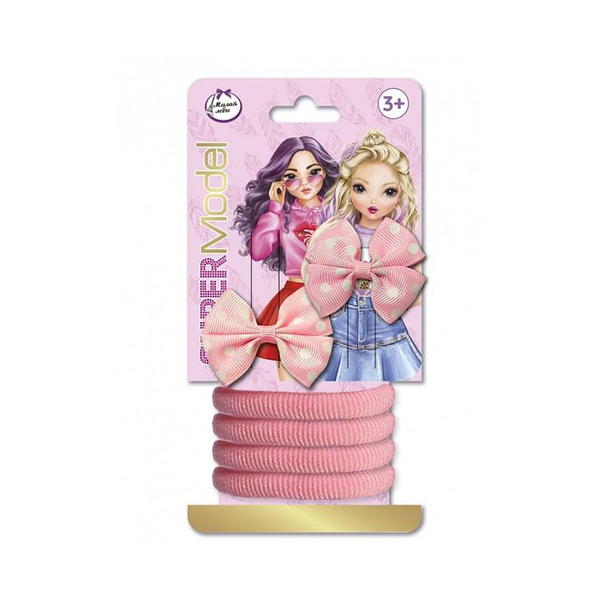 МИЛАЯ ЛЕДИ: Набор в нежных оттенках 2 бантика на заколке и 4 резинки (1442802)