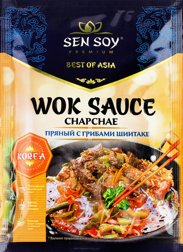 

Соус Sen Soy wok sauce chapchae пряный с грибами шиитаке 80 г