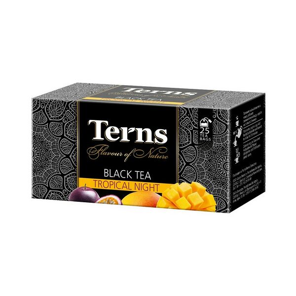 Чай черный пак со вкусом манго и маракуйи Terns Tropical Night 45г