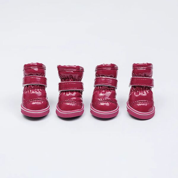 Ботинки-дутики для собак, XL, темно-красные