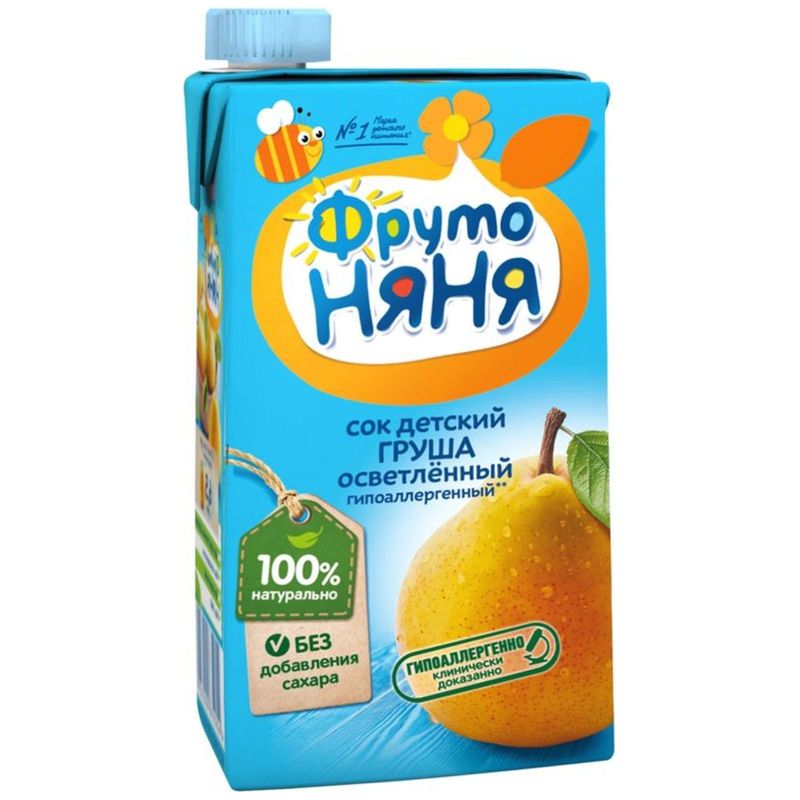

Сок ФрутоНяня Груша осветленный 500 мл