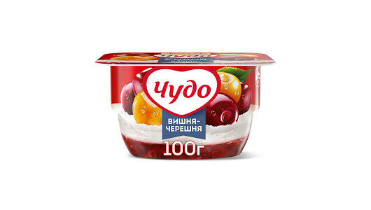 Творог взбитый Чудо Вишня-Черешня 4%, 100г