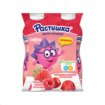 Йогурт питьевой Растишка с клубникой-малиной-земляникой 1.6% , 1 шт