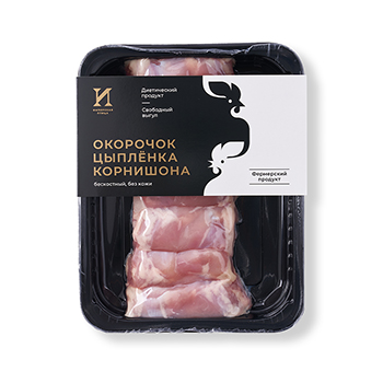 

Окорочок цыпленка корнишона бескостный без кожи вес