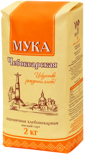 

Мука пшеничная ЧУВАШХЛЕБОПРОДУКТ Чебоксарская хлебопекарная высший сорт, 2 кг