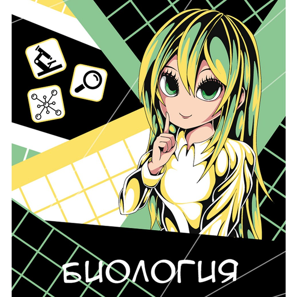 Тетрадь предметная Academy Style Аниме Биология А5 со справочным материалом, 48 листов