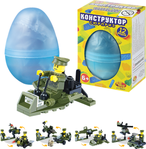 

Конструктор-сюрприз ABTOYS Набор игрушек в яйце, 2в1, в ассортименте