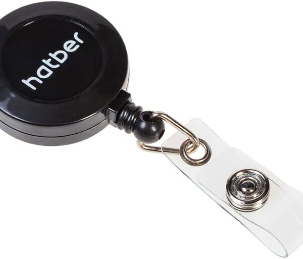 Держатель-рулетка для бейджа Hatber черный 70см