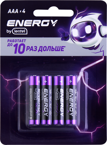 

Элемент питания ENERGY BY LENTEL Alkaline battery, Арт. AAA LR03-4B