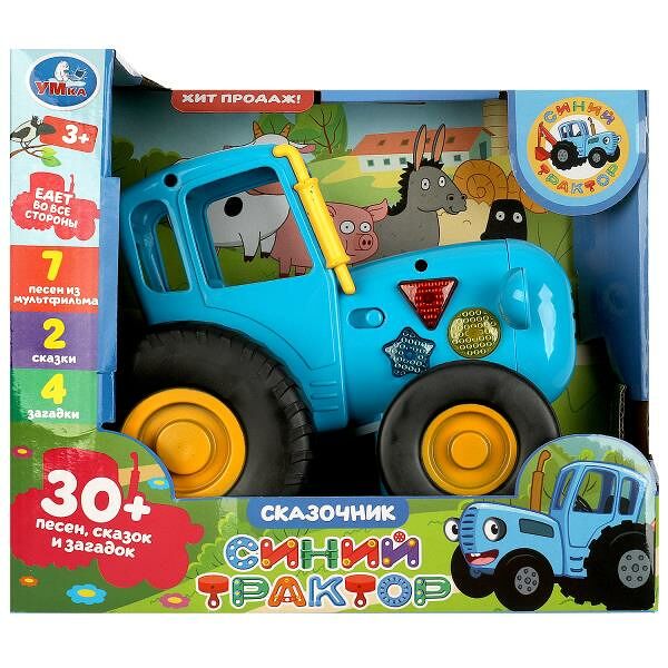 Каталка-сказочник Синий Трактор 5е колесо в кор на бат Умка