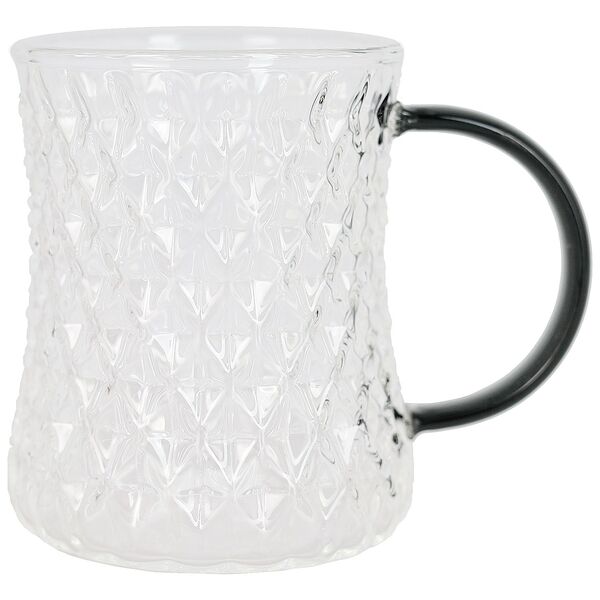 Кружка TalleR Vanessa с серой ручкой, 350 мл, стекло