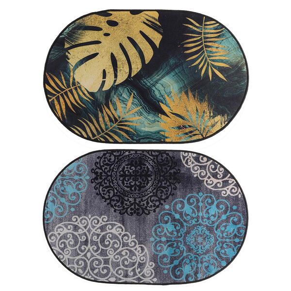 Vetta коврик универсальный овальный eastland, полиэстер, антискольз.подложка, 70x45см, 2 дизайна, в ассортименте