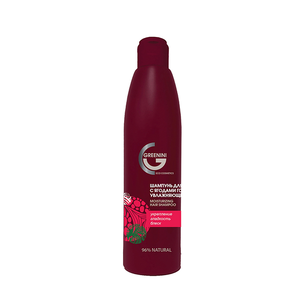 Шампунь для волос с ягодами годжи увлажняющий Greenini Moisturizing Hair Shampoo 300 мл