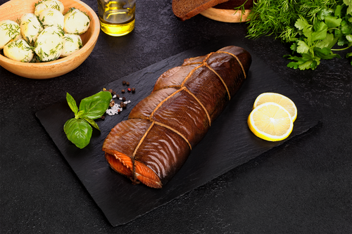 

Нерка ЛЕНТА FRESH СП балык горячего копчения вес