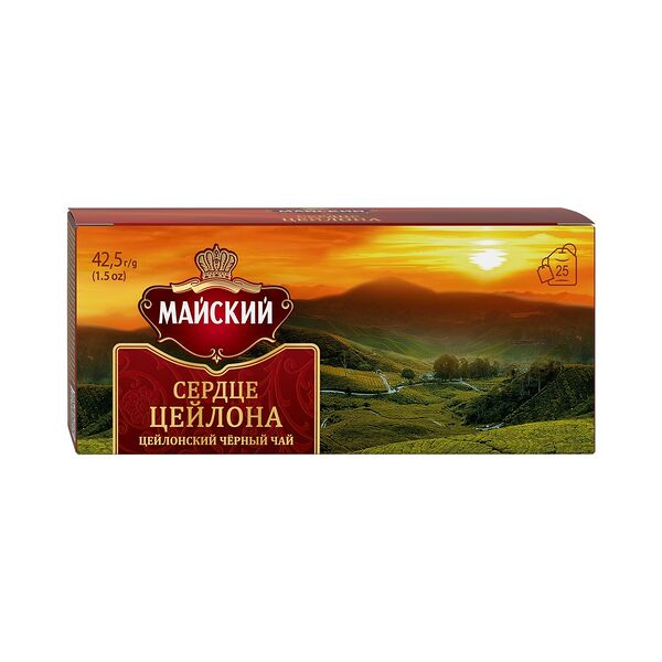 Чай черный Майский Сердце Цейлона 25п*1,7г