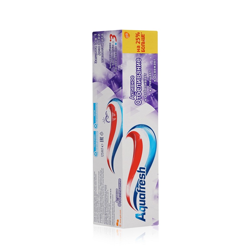 

Зубная паста Aquafresh Активное отбеливание 125 мл