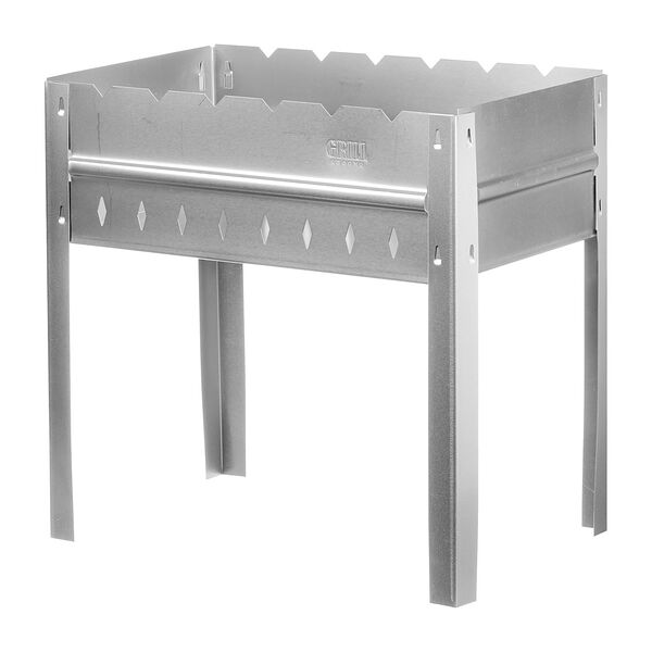 Grillboom мангал разборный в коробке, 400х400х300 мм, толщина стали 0,6мм с ребром