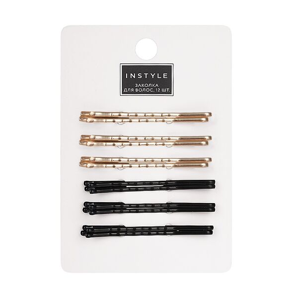 Заколка для волос, INSTYLE, 12 шт., в ассортименте