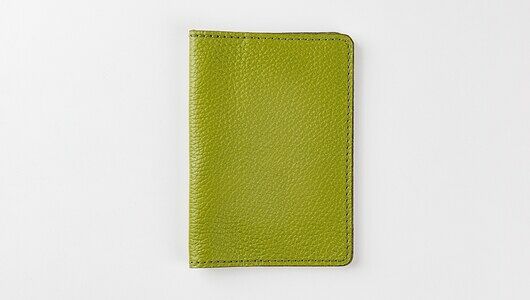 Обложка для паспорта из натуральной кожи салатовый