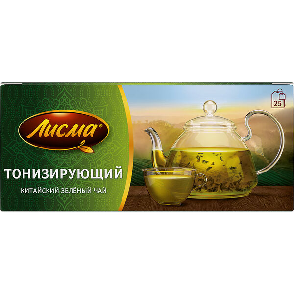 Чай зелёный Лисма Тонизирующий китайский байх 25*1,5г
